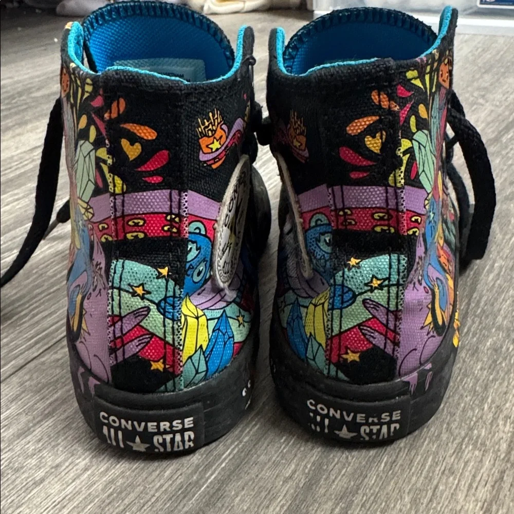 Converse Black and Multicolor Kids High-Tops